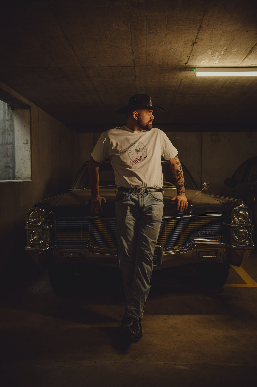 White Mustang Heavyweight T-Shirt